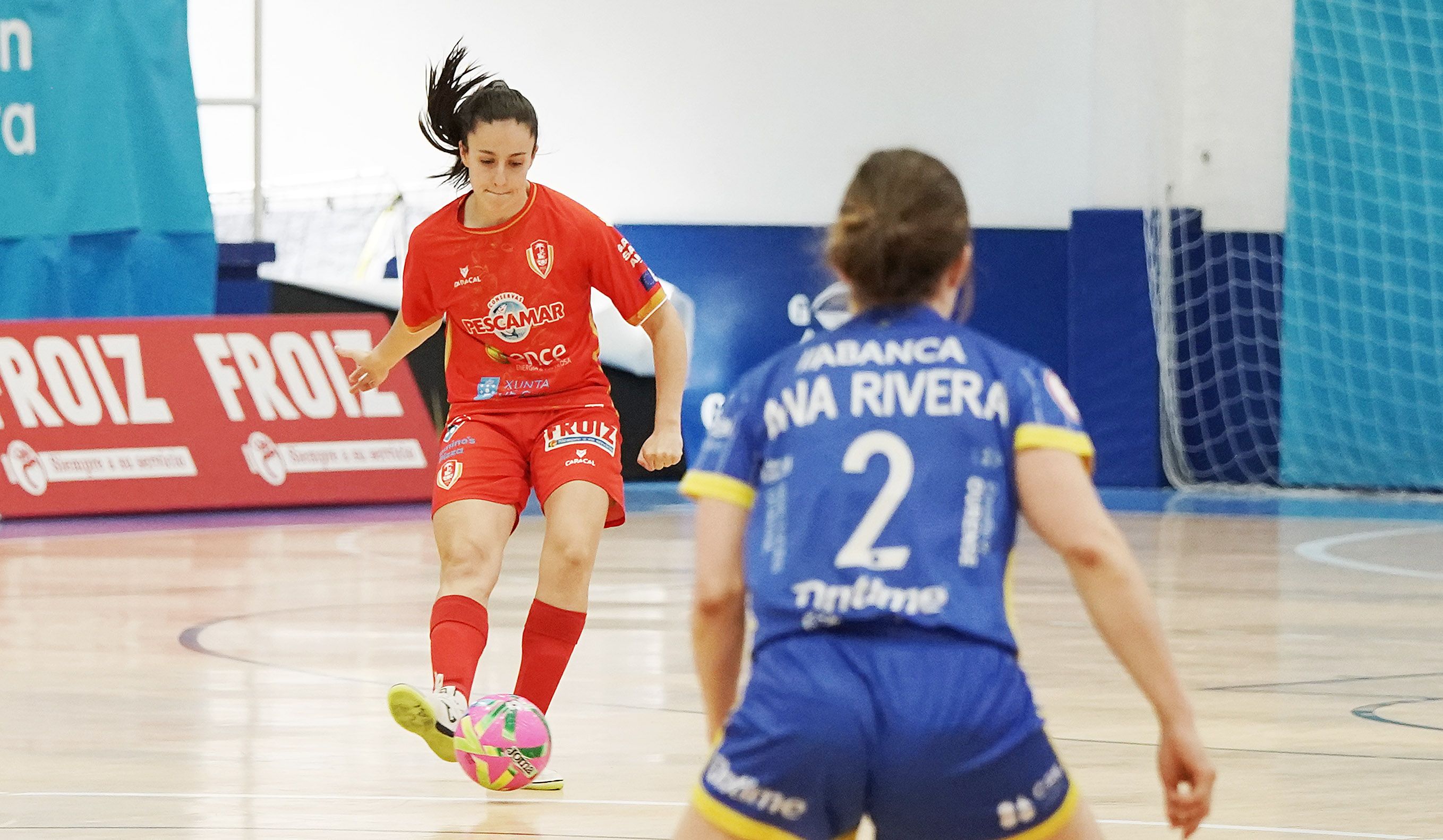 Partido de liga entre Poio Pescamar y Ourense Ontime en A Seca