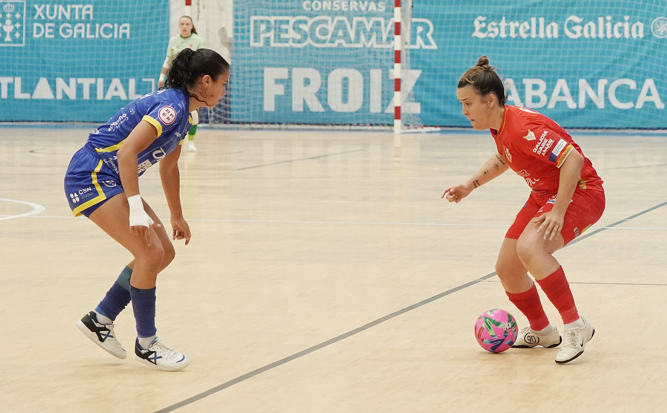 Partido de liga entre Poio Pescamar y Ourense Ontime en A Seca