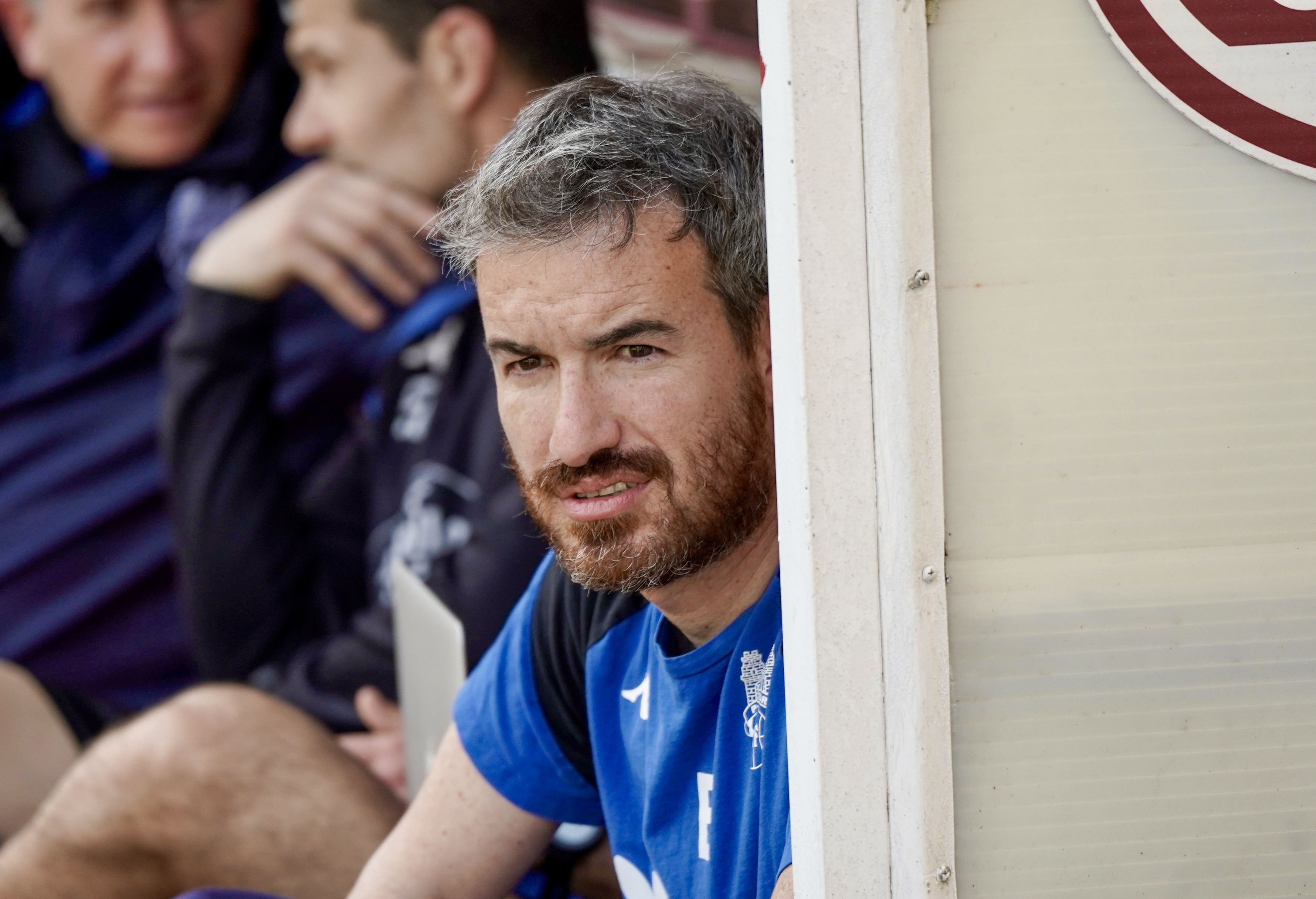 Rubén Domínguez no partido entre o Pontevedra CF e o Celta Fortuna en Pasarón