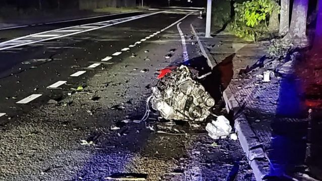 Accidente de tráfico en Cuntis Accidente de tráfico en Cuntis