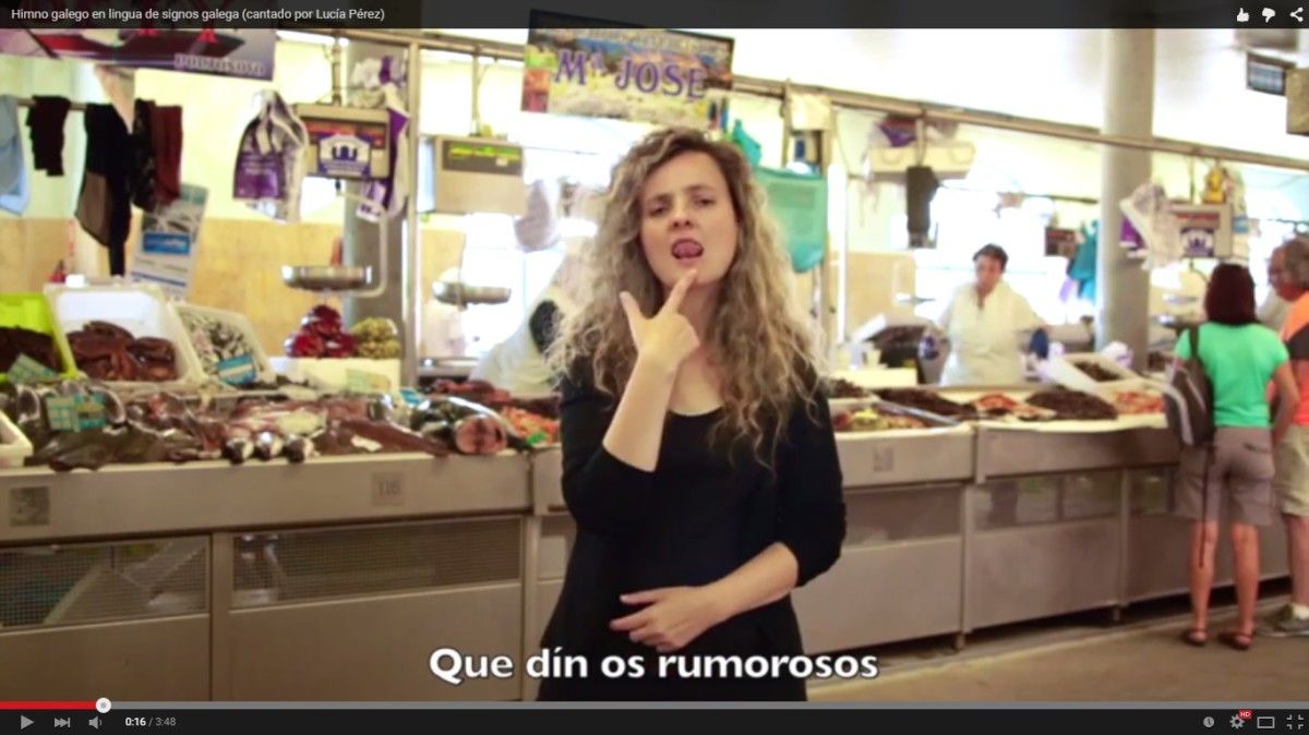 Vídeo do himno galego en lingua de signos do Programa Hefesto