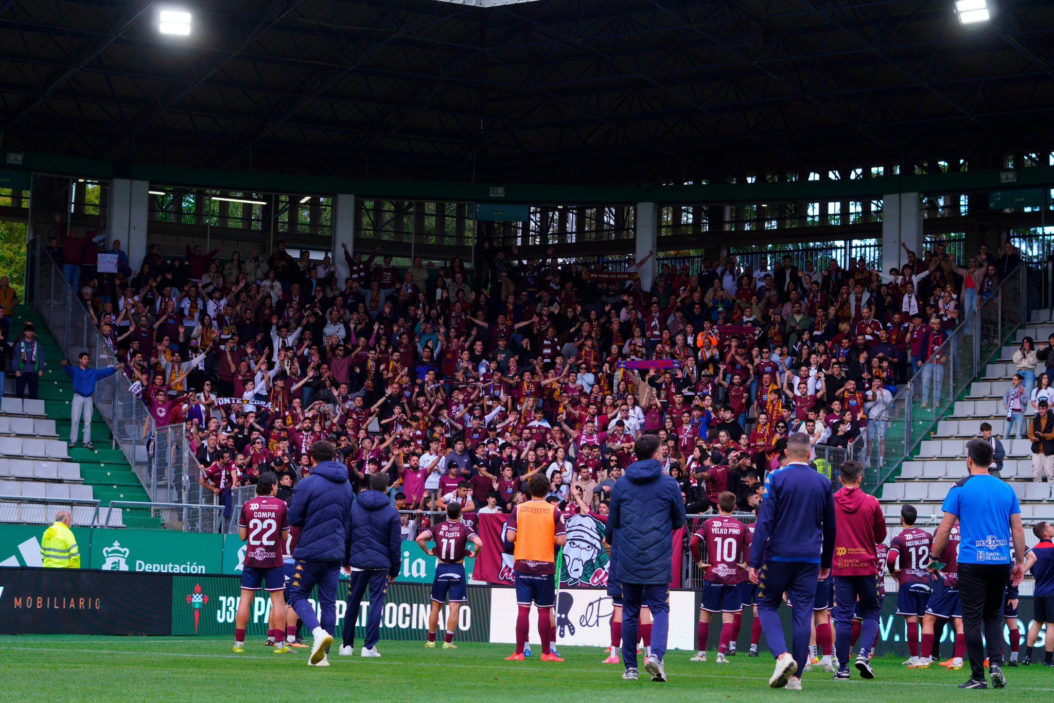 O Pontevedra CF coa súa afección na Malata