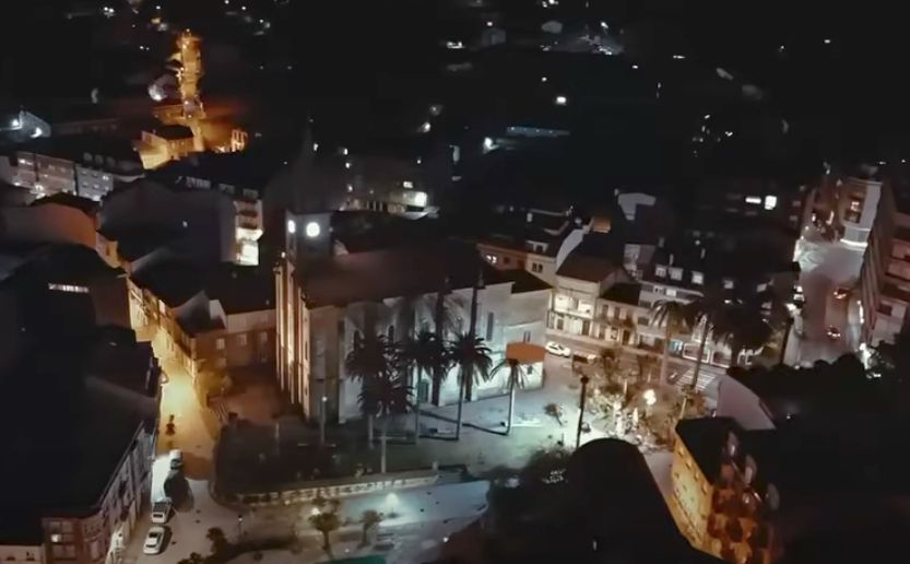 Vista aérea do Campanario de Caldas