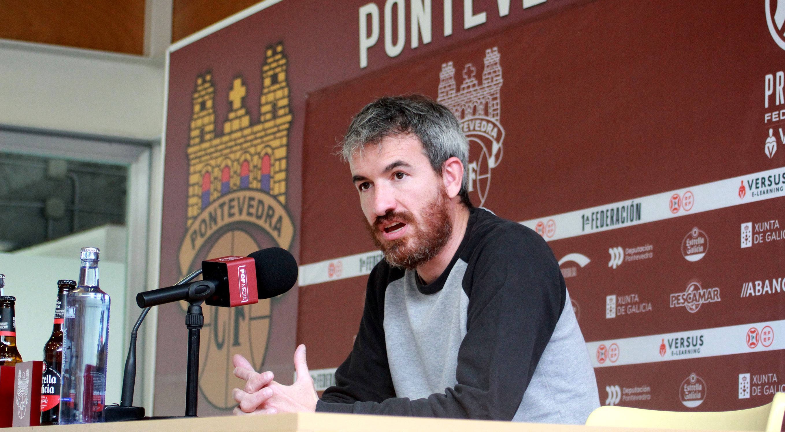 Rubén Domínguez en la rueda de prensa previa al partido contra el Athletic B
