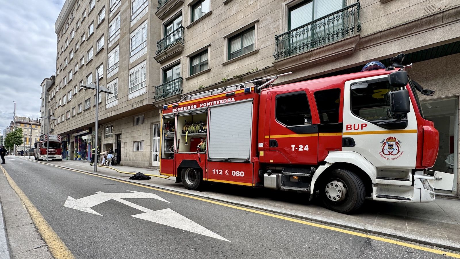 Falsa alarma por un incendio en un garage de Benito Corbal