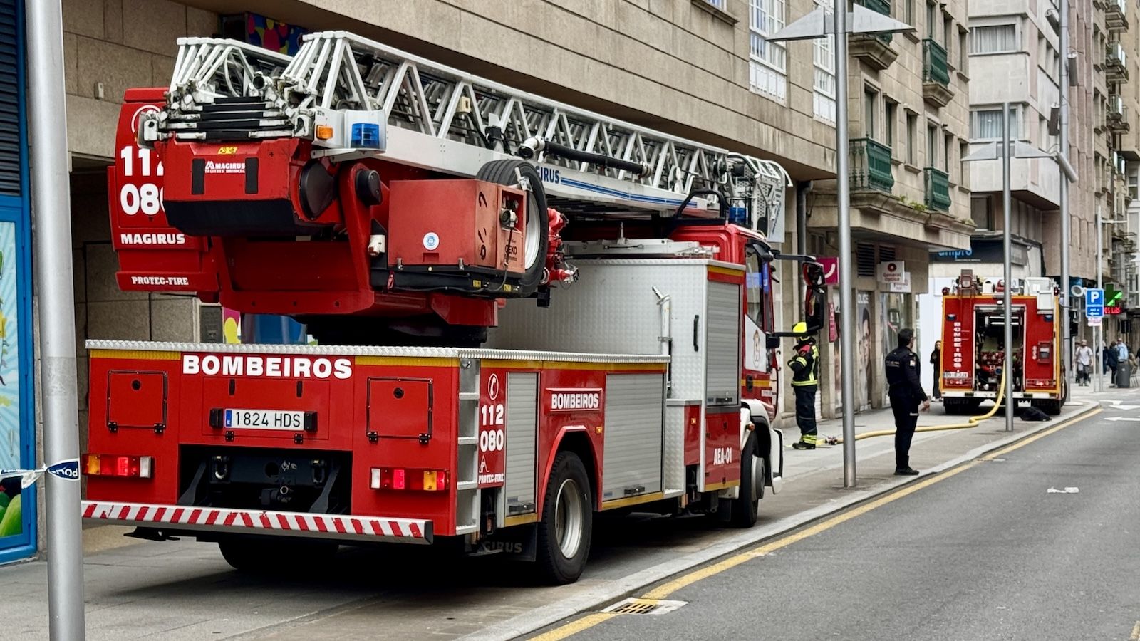Falsa alarma por un incendio en un garage de Benito Corbal