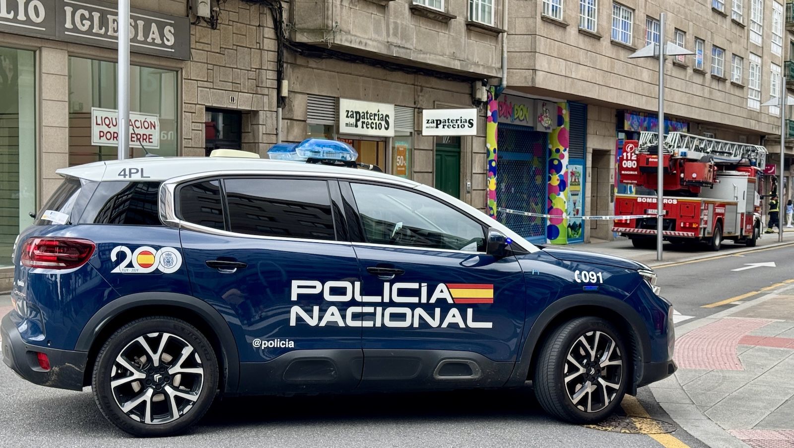 Falsa alarma por un incendio en un garage de Benito Corbal