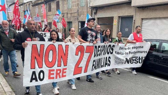 Cabeceira da manifestación Nestlé Pontecesures Cabeceira da manifestación Nestlé Pontecesures