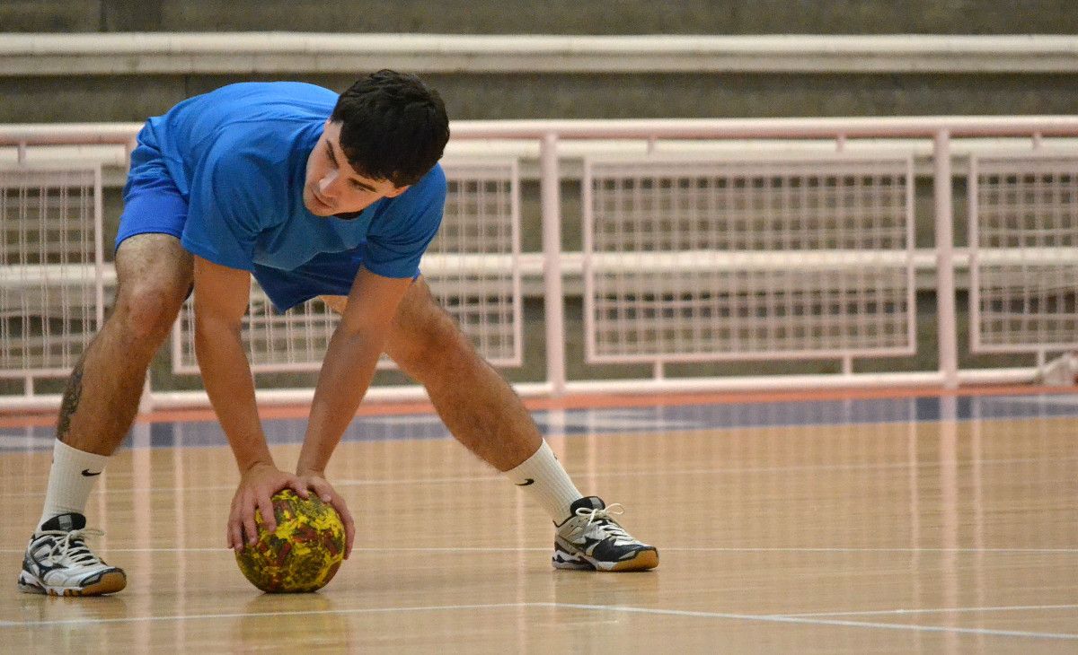 Balenciaga durante un adestramento do Teucro