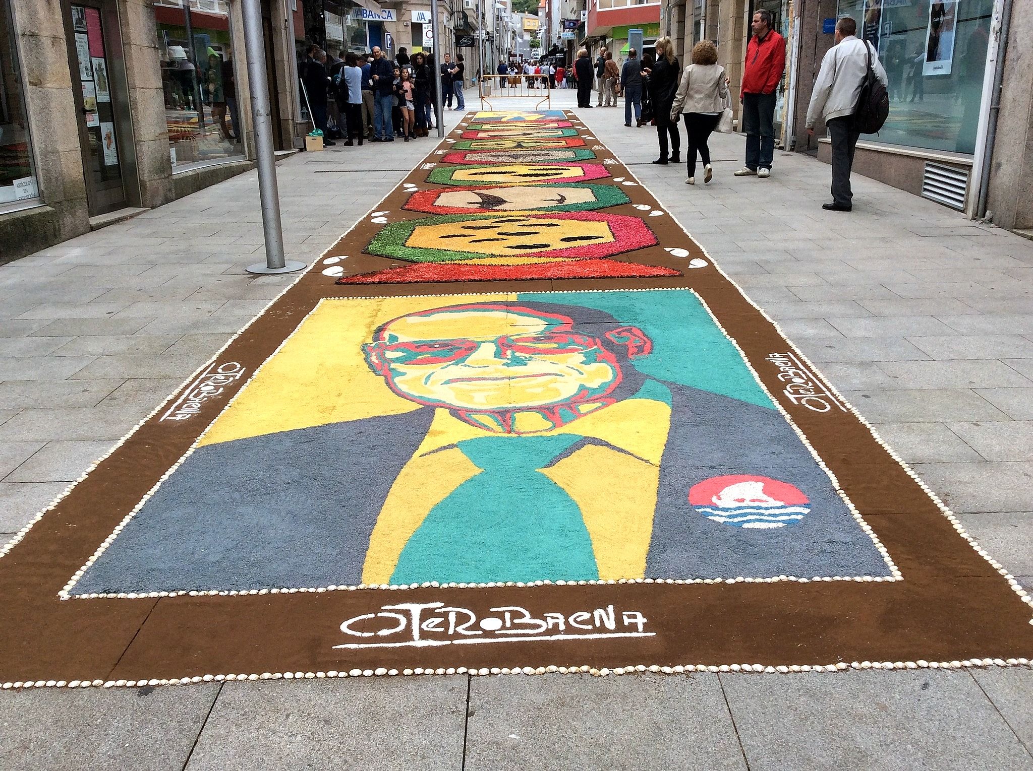 Alfombra floral en Bueu