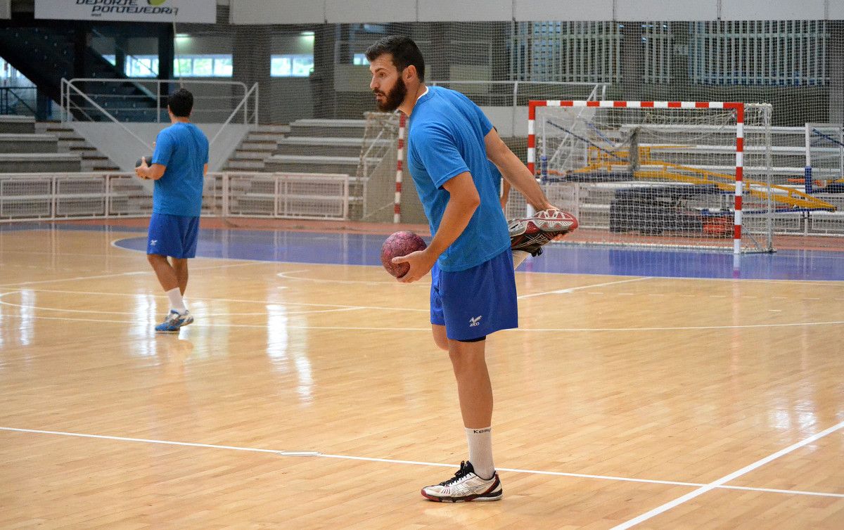 Rial, durante un entrenamiento del Teucro