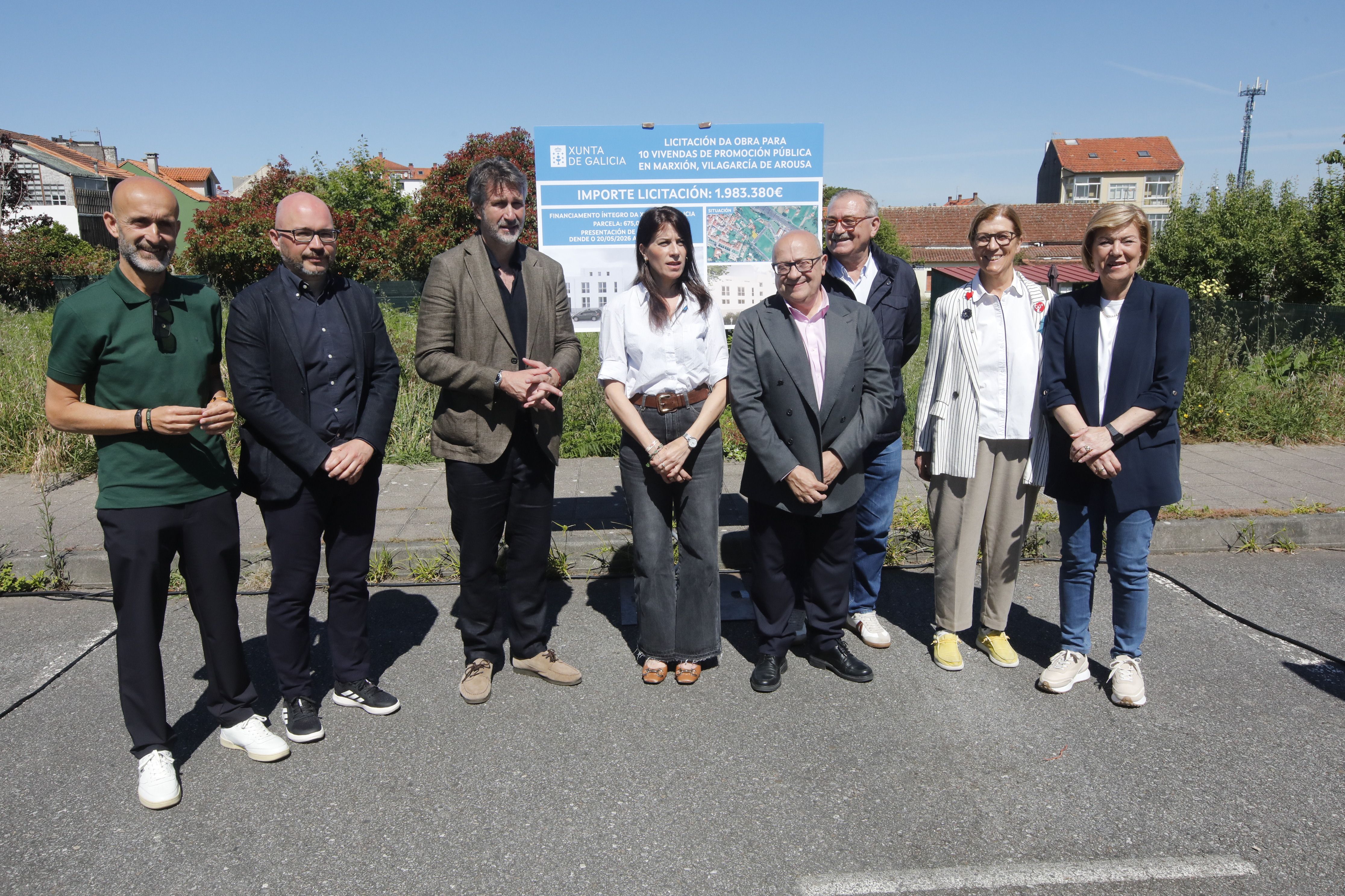 Presentación de las 10 nuevas viviendas públicas que la Xunta construirá en Vilagarcía