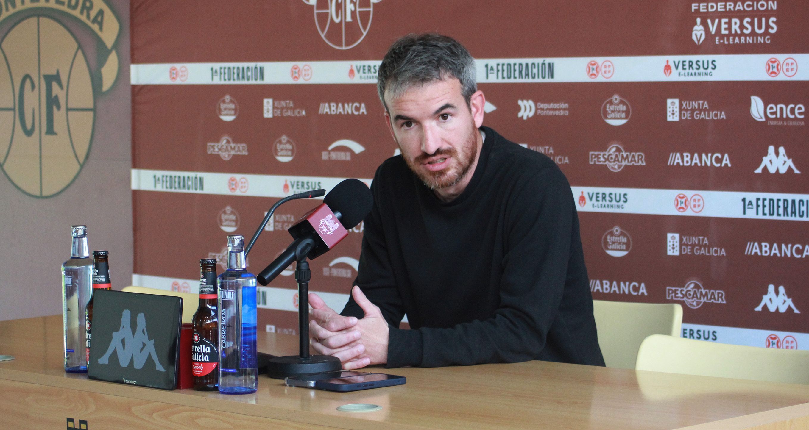 Rubén Domínguez en la rueda de prensa previa a la última jornada de liga
