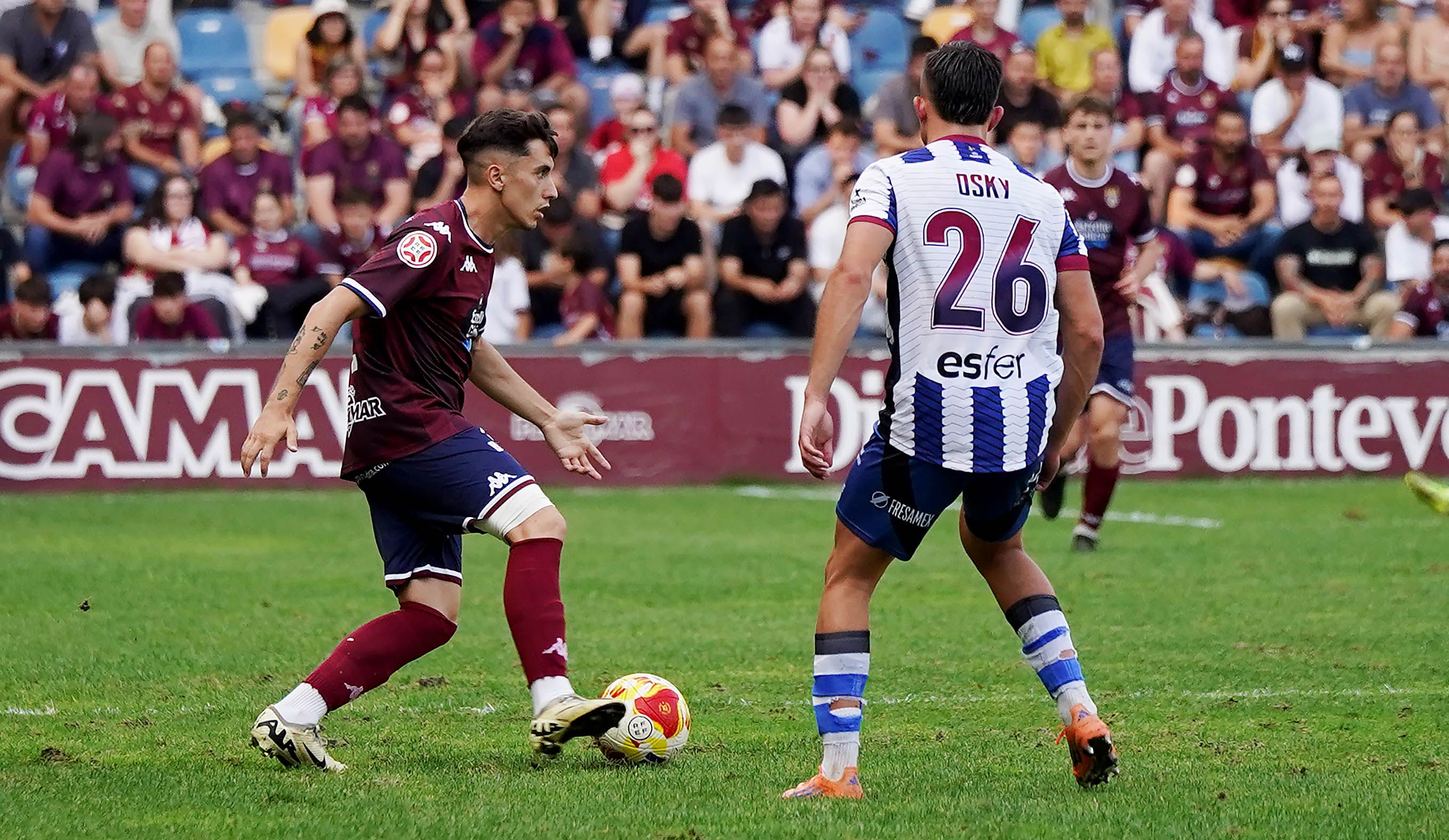 Partido entre Pontevedra CF y Real Avilés Industrial en Pasarón