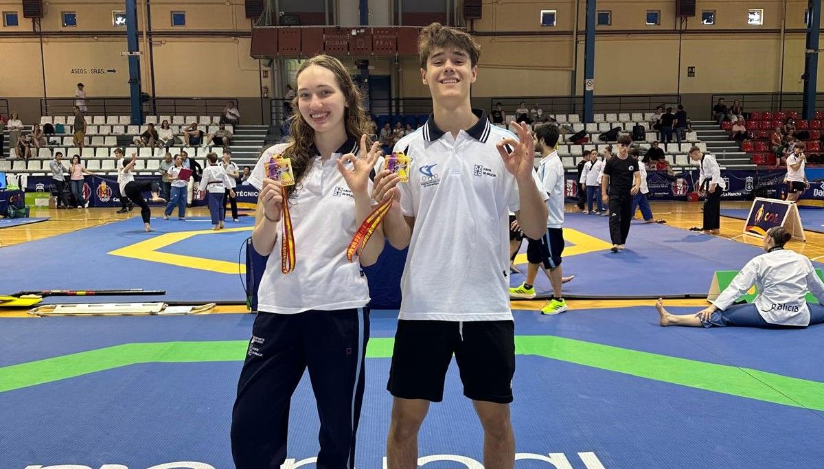 Roi Fraga y Katerina Rebón en el Campeonato de España Sub21