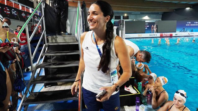 Andrea Fuentes, na xornada de adestramentos da Copa do Mundo de Natación Artística de Pontevedra Andrea Fuentes, na xornada de adestramentos da Copa do Mundo de Natación Artística de Pontevedra