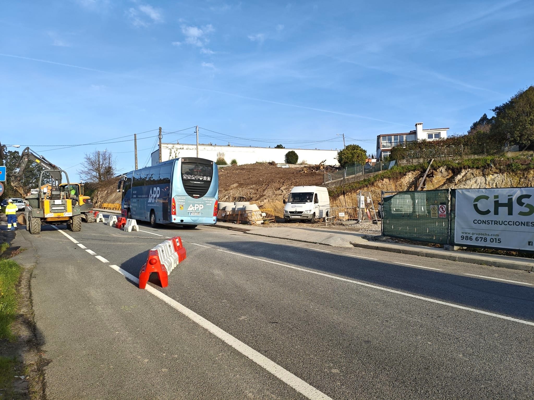 Zona onde se está a construír o novo supermercado en Poio
