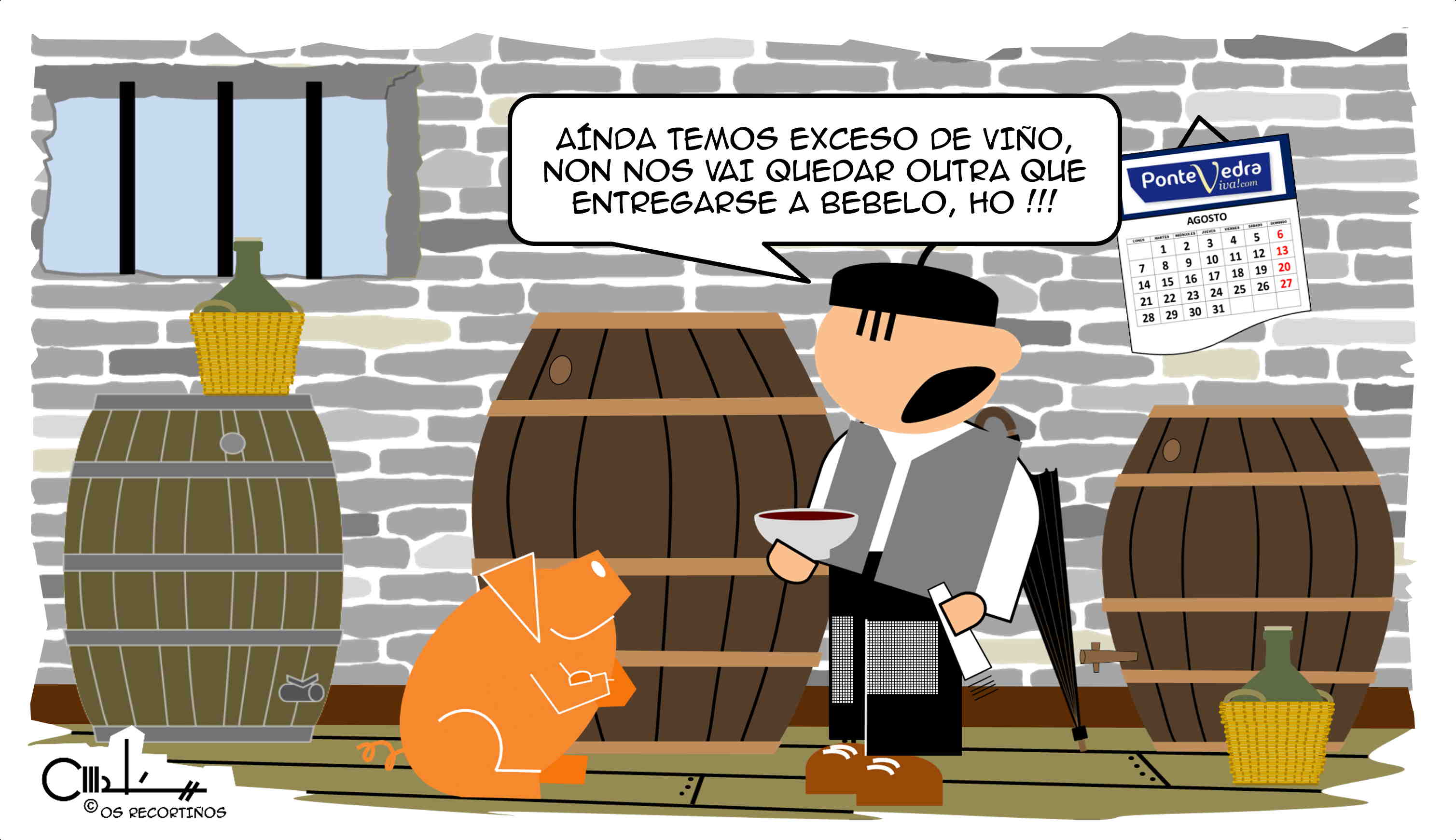 Os Recortiños Exceso de viño