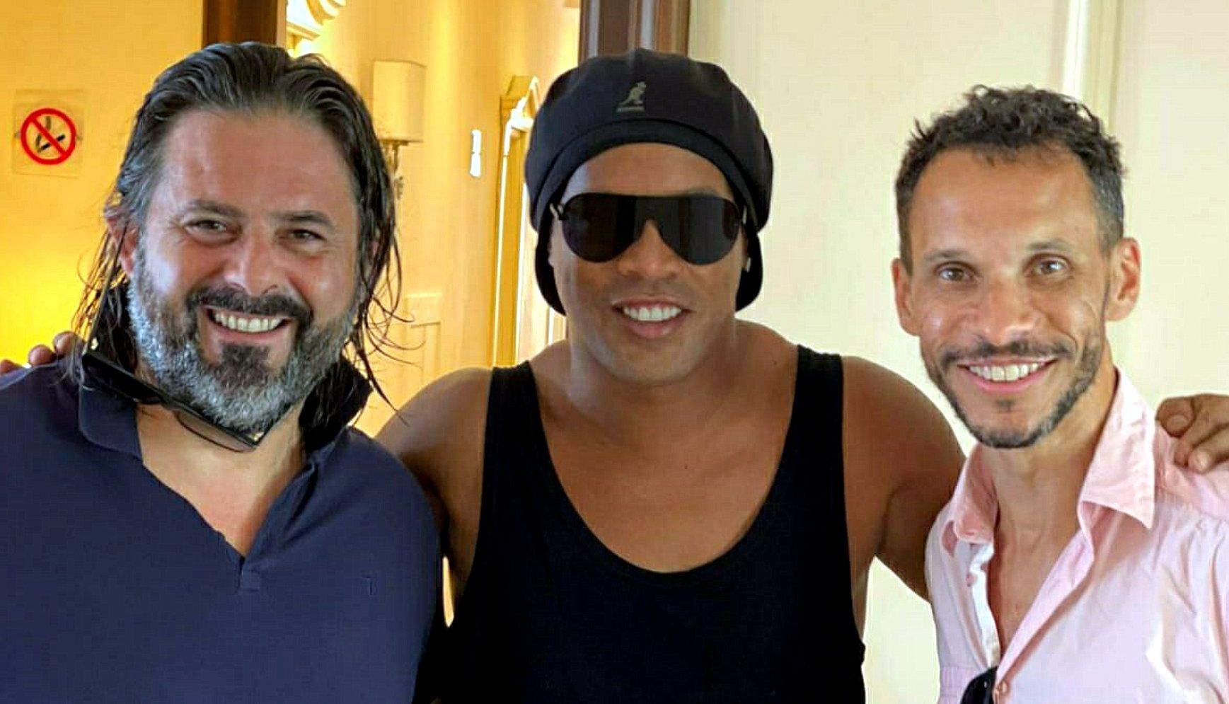 Fabio Cordella, Ronaldinho y Gustavo Almeida