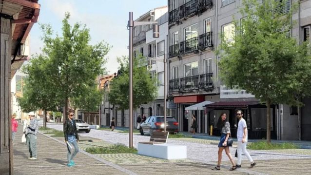 Infografía del proyecto de humanización de la calle Roxelio Landeiro