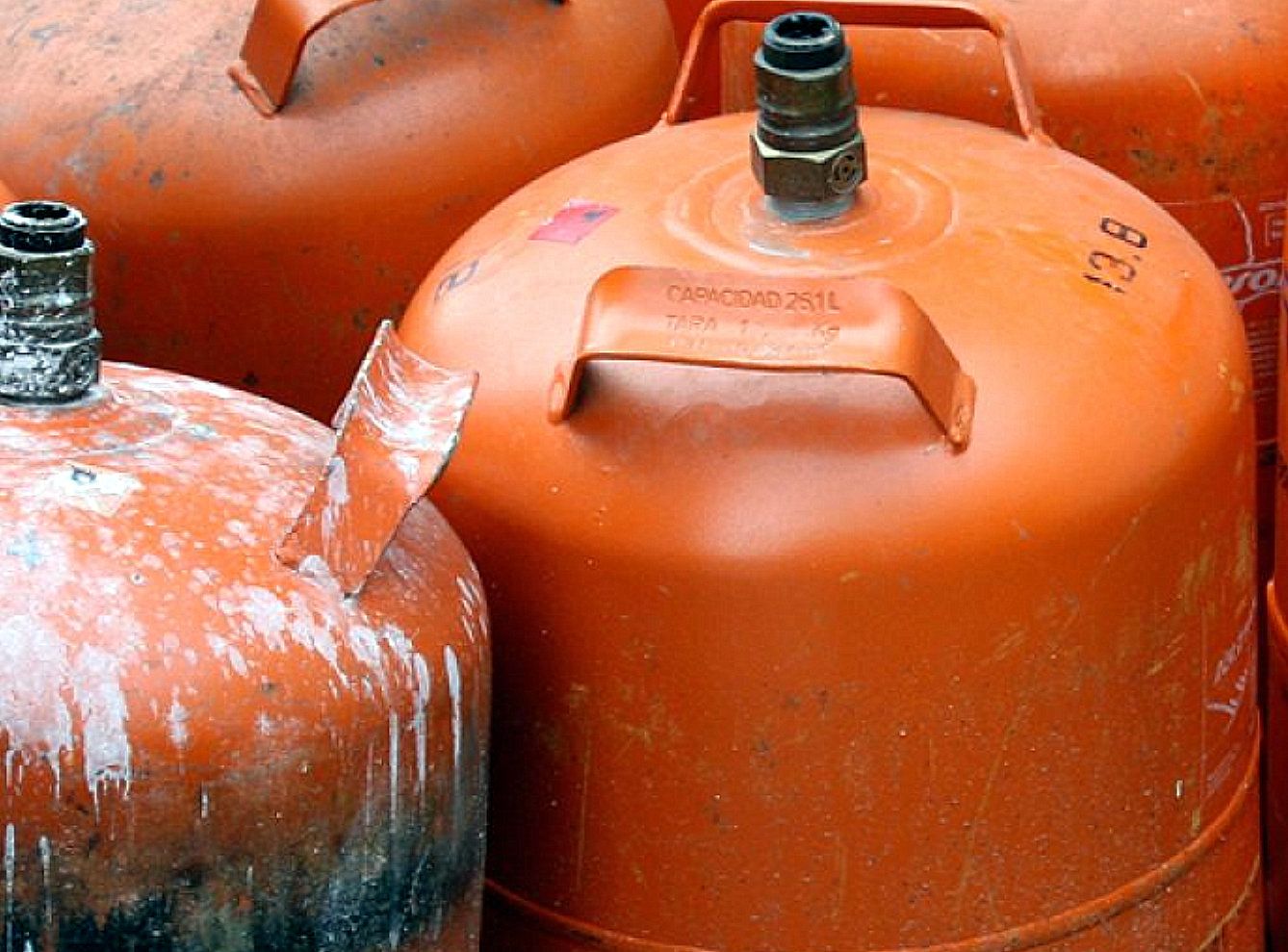 Bombonas de gas butano