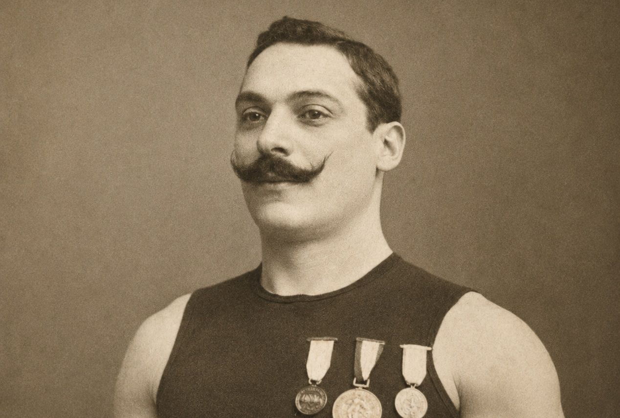 José Diéguez con sus medallas deportivas