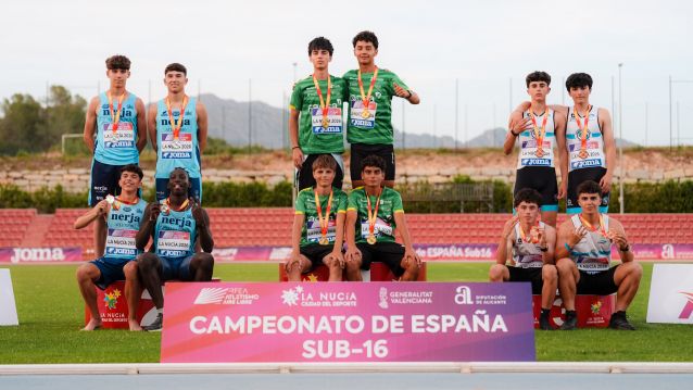 El relevo 4x100 de la Gimnástica, bronce en el Nacional Sub16 El relevo 4x100 de la Gimnástica, bronce en el Nacional Sub16