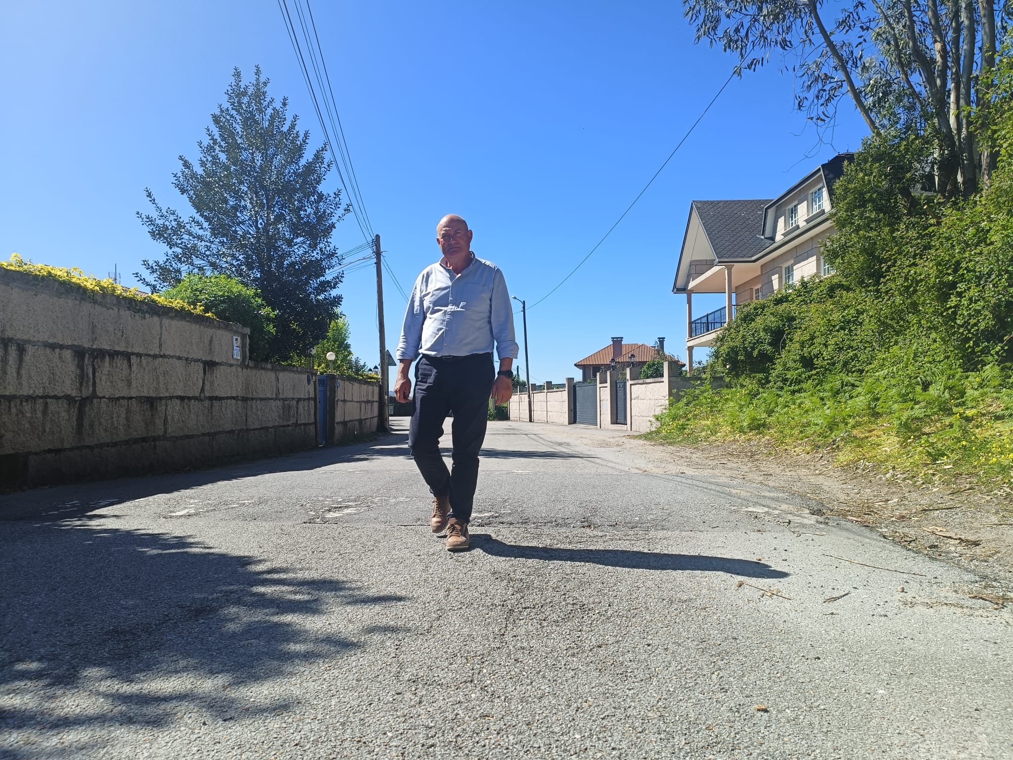 Marcial García no Camiño da Escola, en Chancelas
