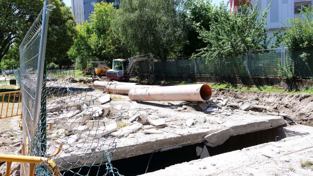 Obras de renaturalización do río Gafos Obras de renaturalización do río Gafos