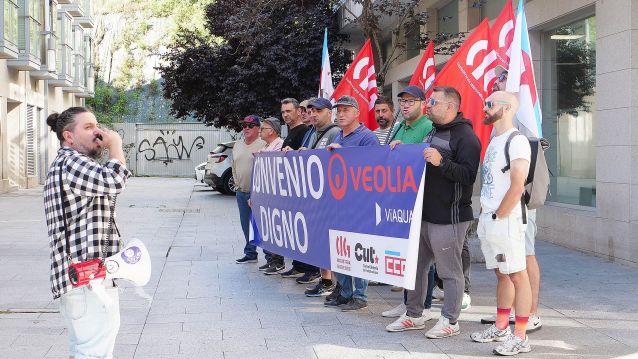 Folga dos traballadores de Viaqua por un convenio digno Folga dos traballadores de Viaqua por un convenio digno
