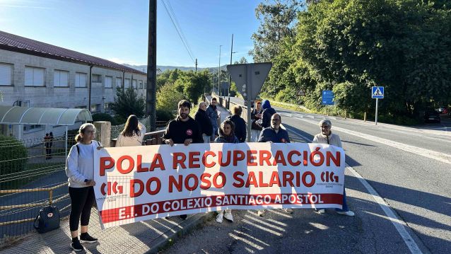 Protesta de profesorado do Santiago Apóstol de Soutomaior