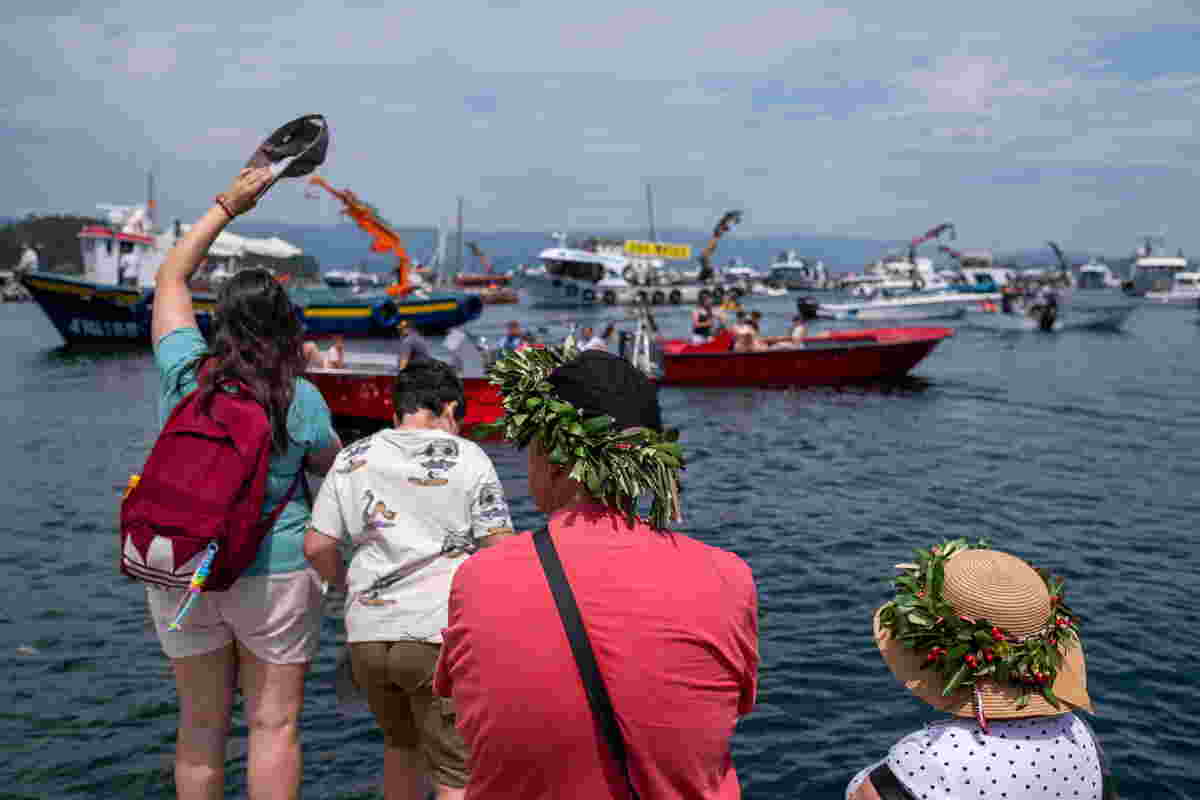 Manifestación contra Altri na Illa de Arousa