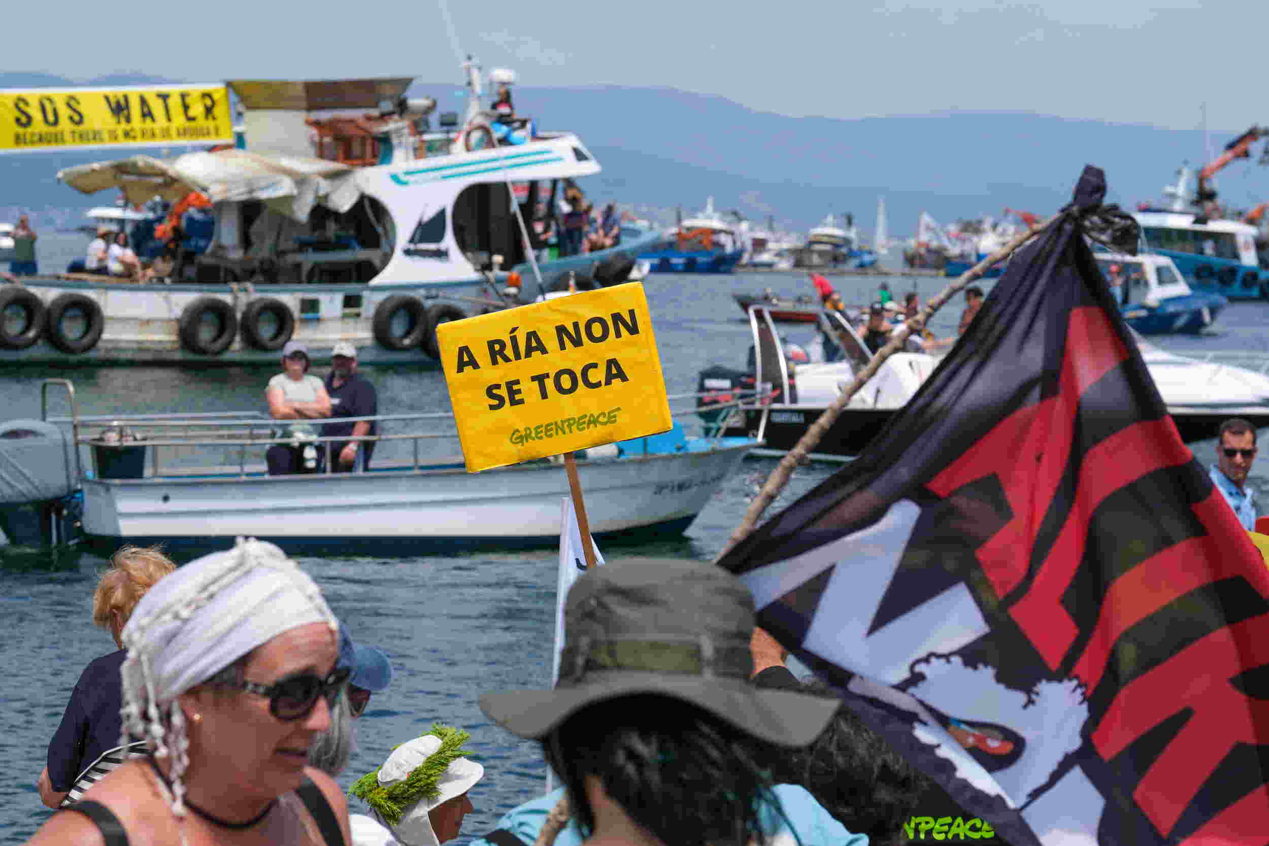 Manifestación contra Altri na Illa de Arousa