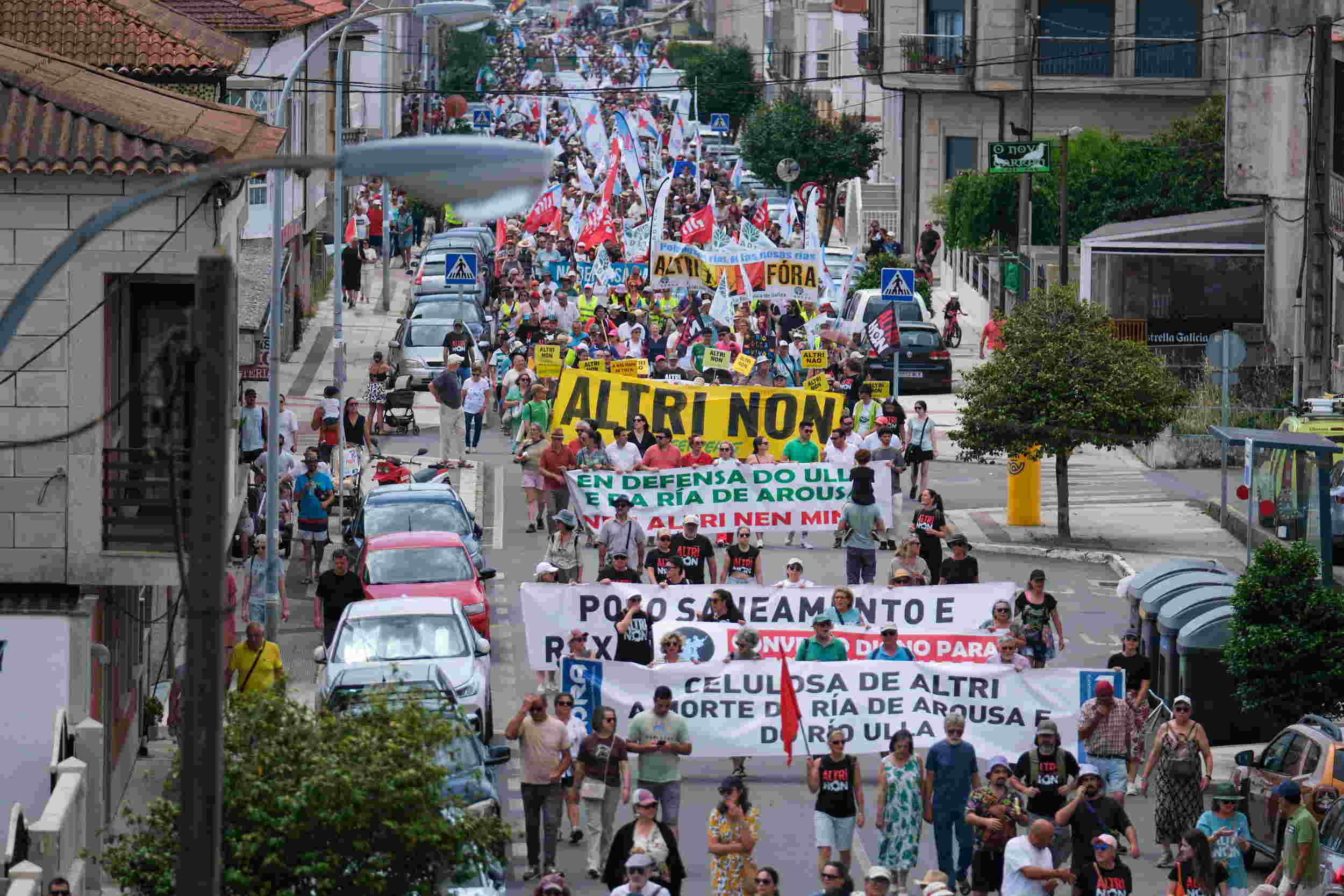 Manifestación contra Altri na Illa de Arousa