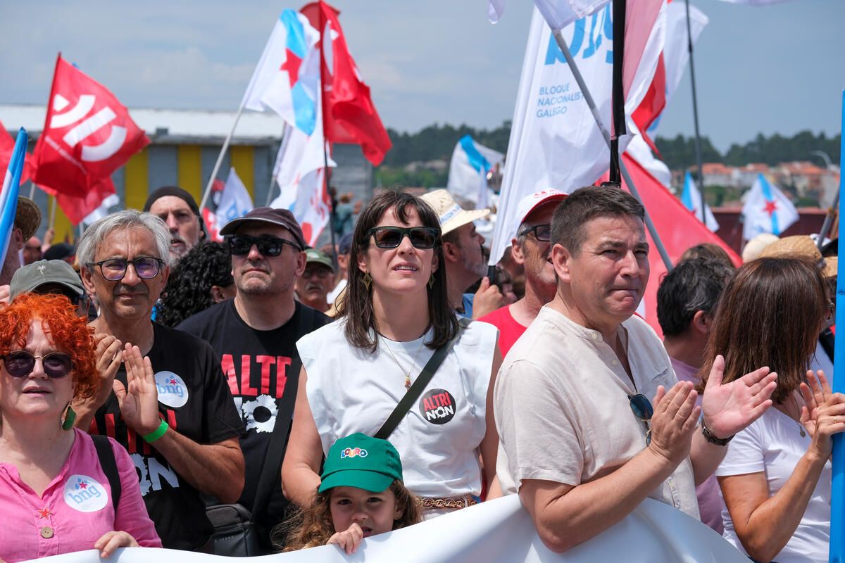 Ana Pontón na manifestación contra Altri na Illa de Arousa
