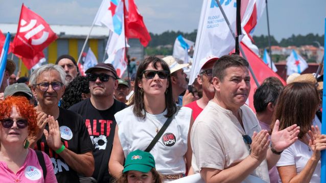 Ana Pontón na manifestación contra Altri na Illa de Arousa