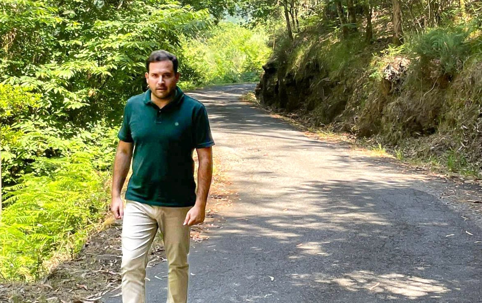 Jorge Cubela, no vial entre Ribalta e Beseiro