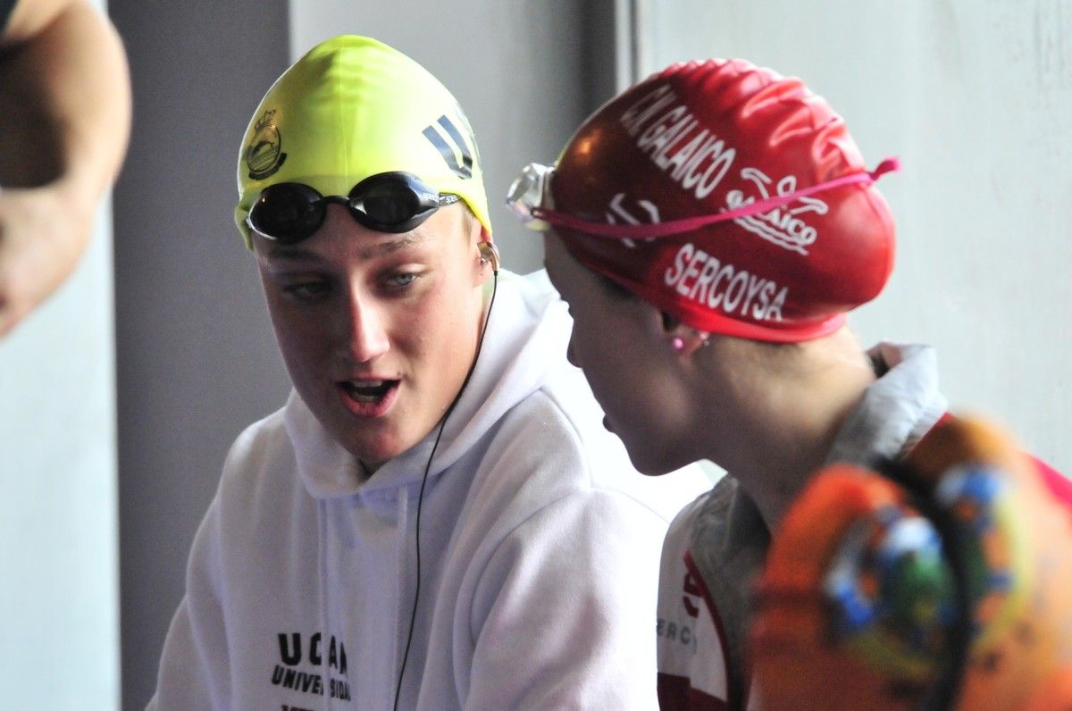 Mireia Belmonte y Bea Gómez en el Open de Natación