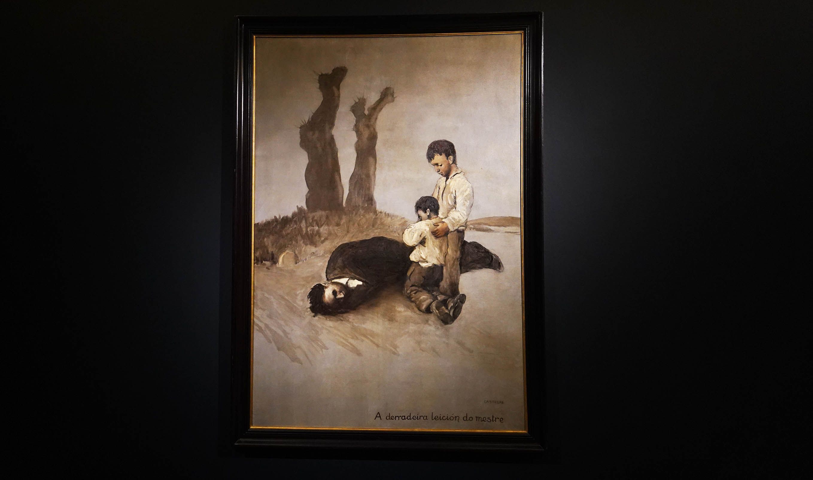 'A derradeira leición do mestre' de Castelao na sala do Museo de Pontevedra