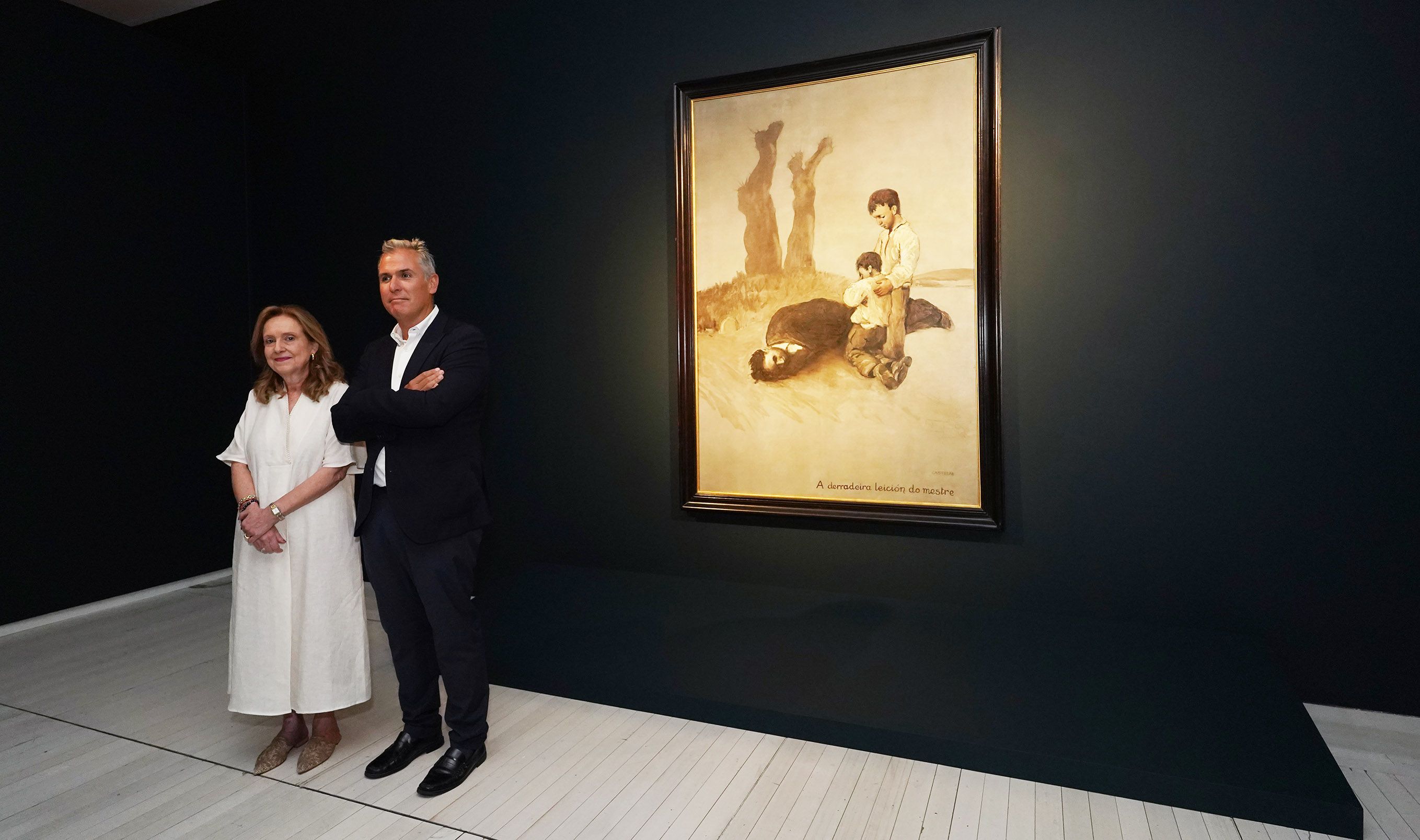 'A derradeira leición do mestre' de Castelao na sala do Museo de Pontevedra