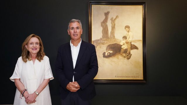 'A derradeira leición do mestre' de Castelao na sala do Museo de Pontevedra 'A derradeira leición do mestre' de Castelao na sala do Museo de Pontevedra