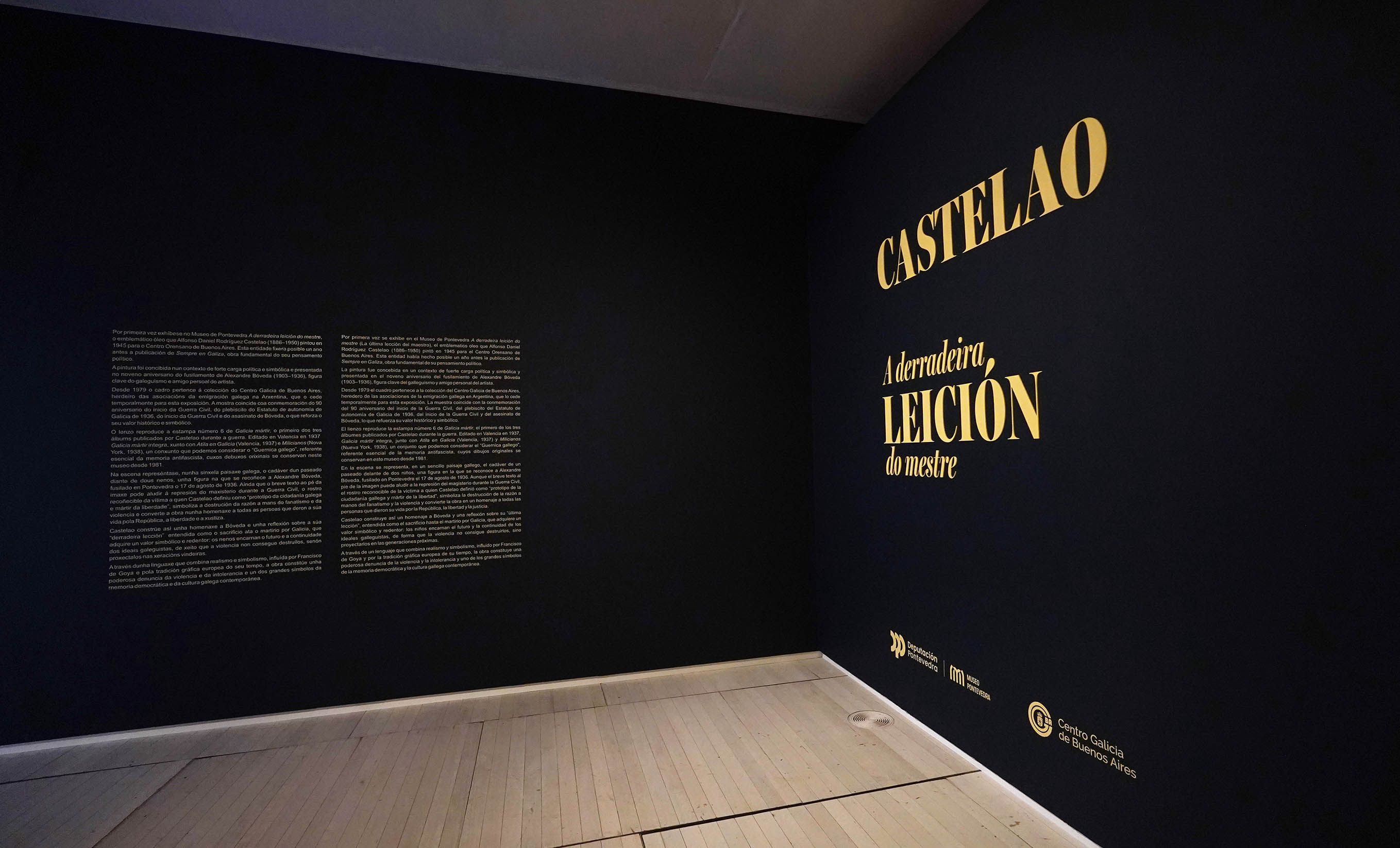 'A derradeira leición do mestre' de Castelao na sala do Museo de Pontevedra 'A derradeira leición do mestre' de Castelao na sala do Museo de Pontevedra