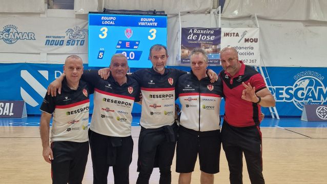 Cuerpo técnico del Poio Pescamar masculino