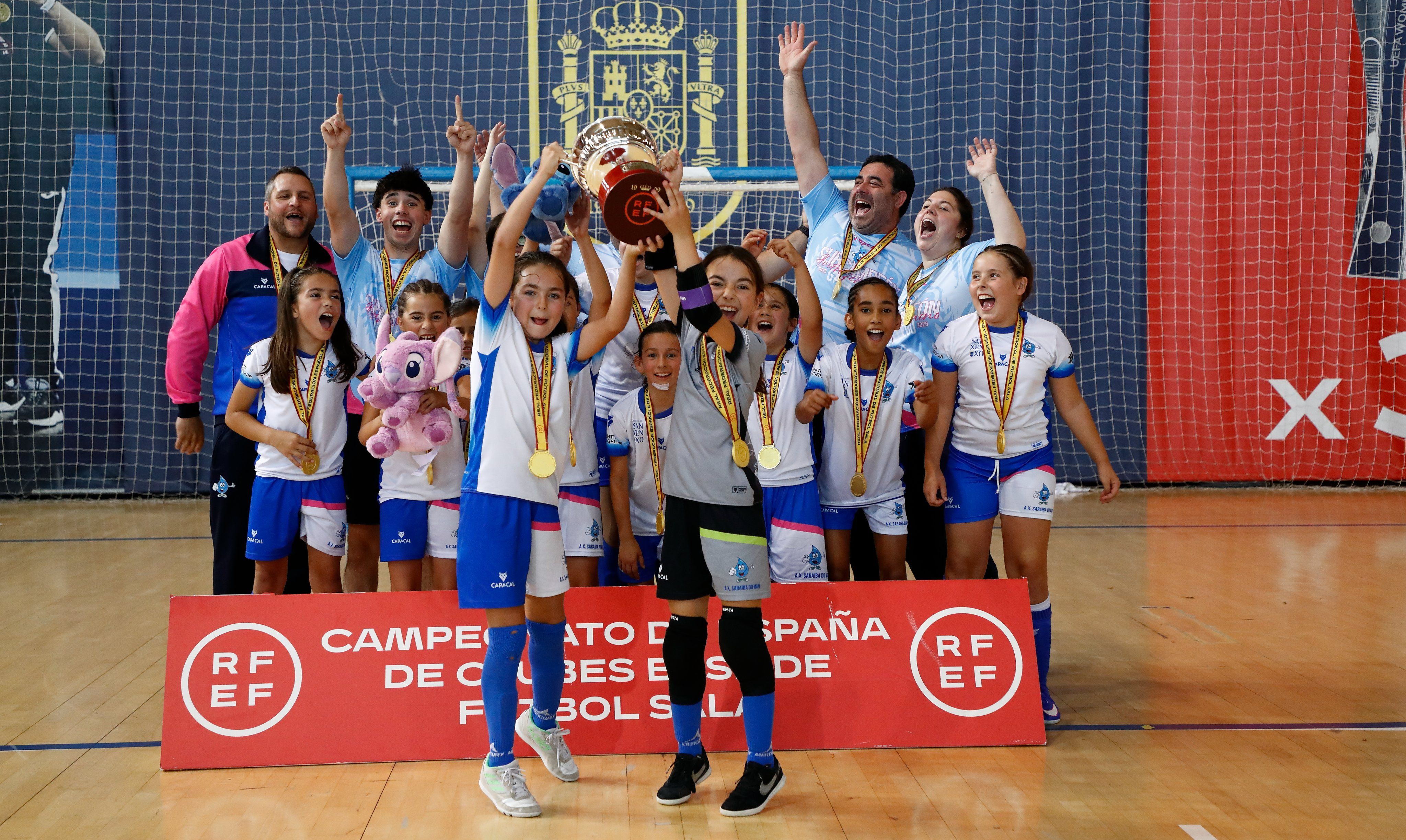 Saraiba do Mar Sub-10, campión de España de fútbol sala femenino