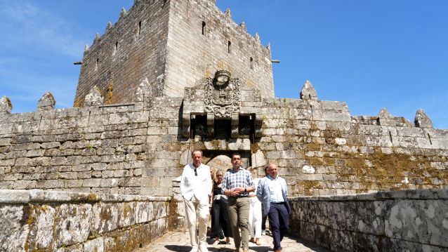 Visita de Luis López al Castillo de Soutomaior Visita de Luis López al Castillo de Soutomaior