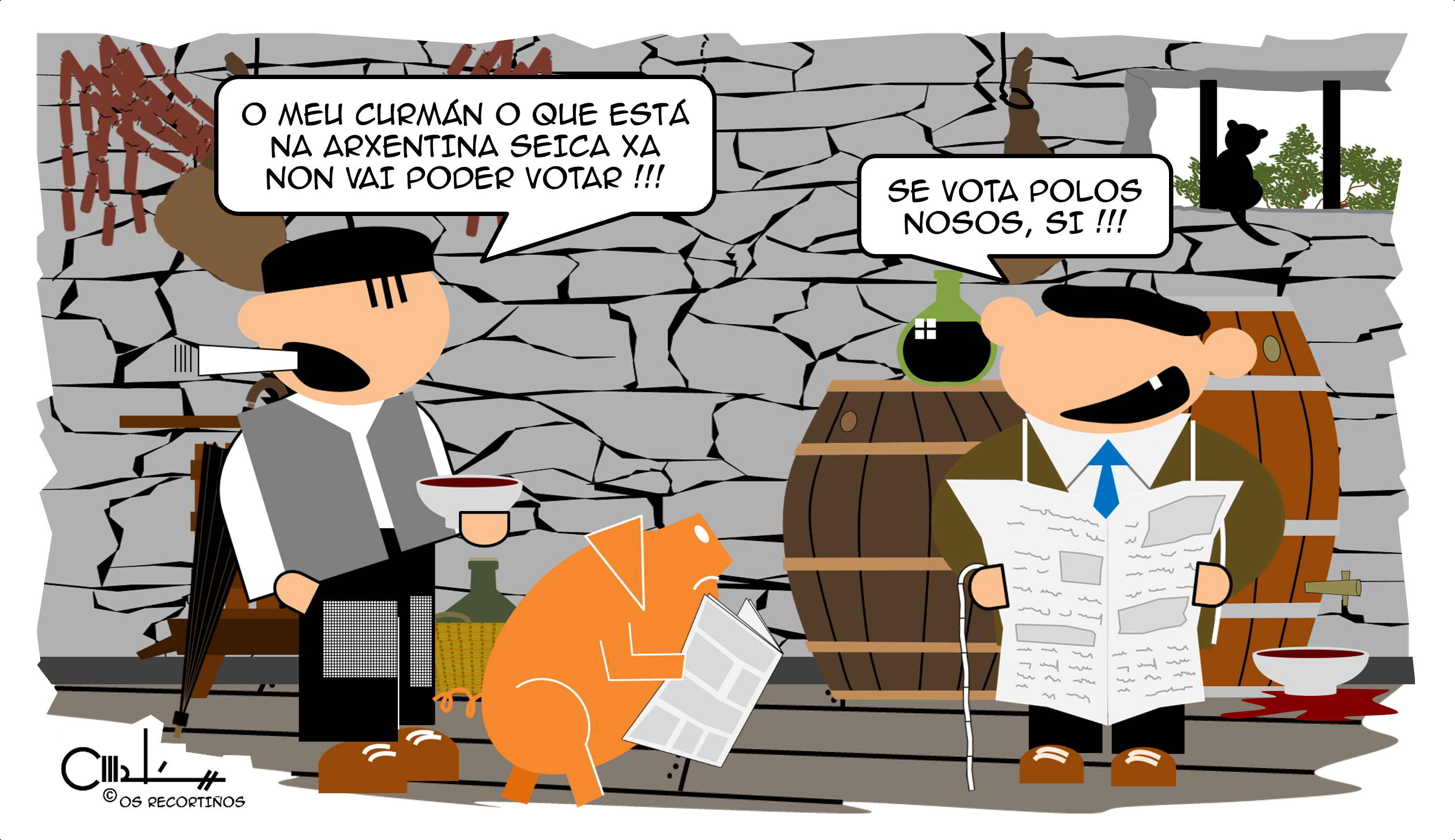 Os Recortiños e o voto no estranxeiro
