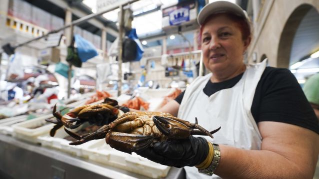 Empieza la campaña de pulpo y nécora en el mercado de Pontevedra