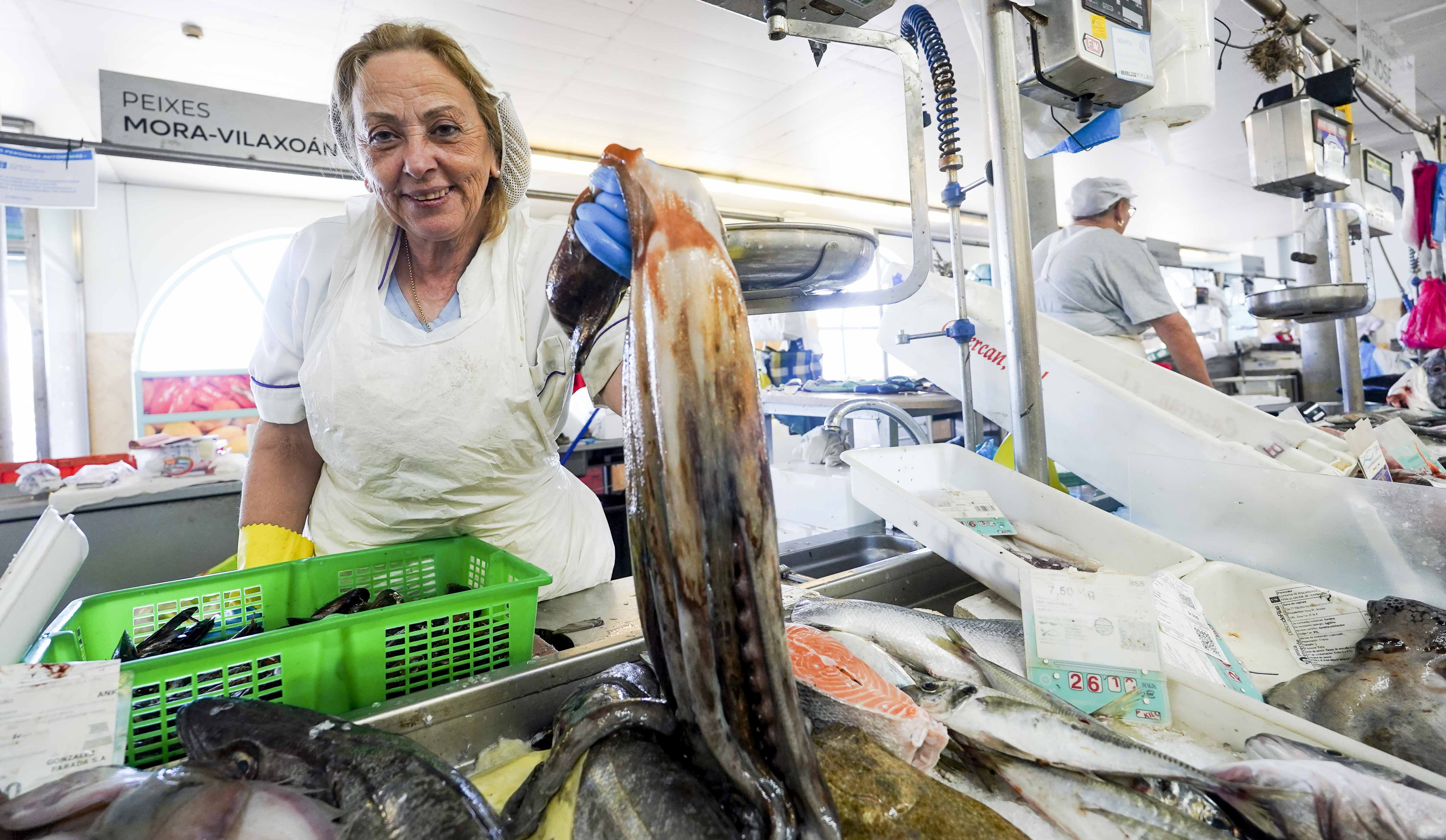 Empieza la campaña de pulpo y nécora en el mercado de Pontevedra