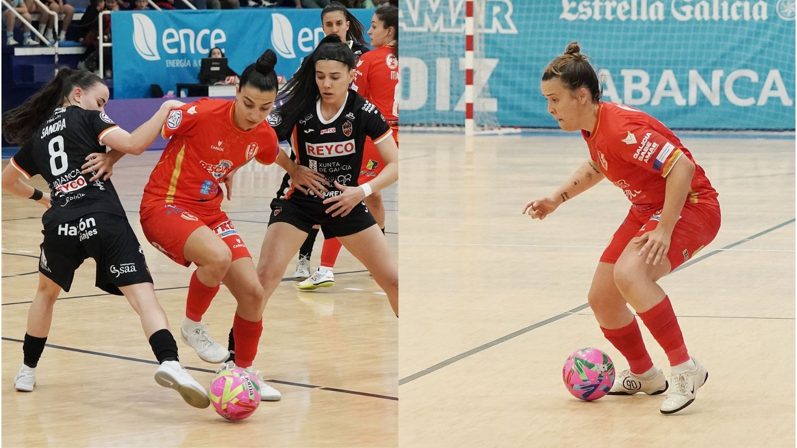 Débora Lavrador e Chuli, xogadoras do Poio Pescamar