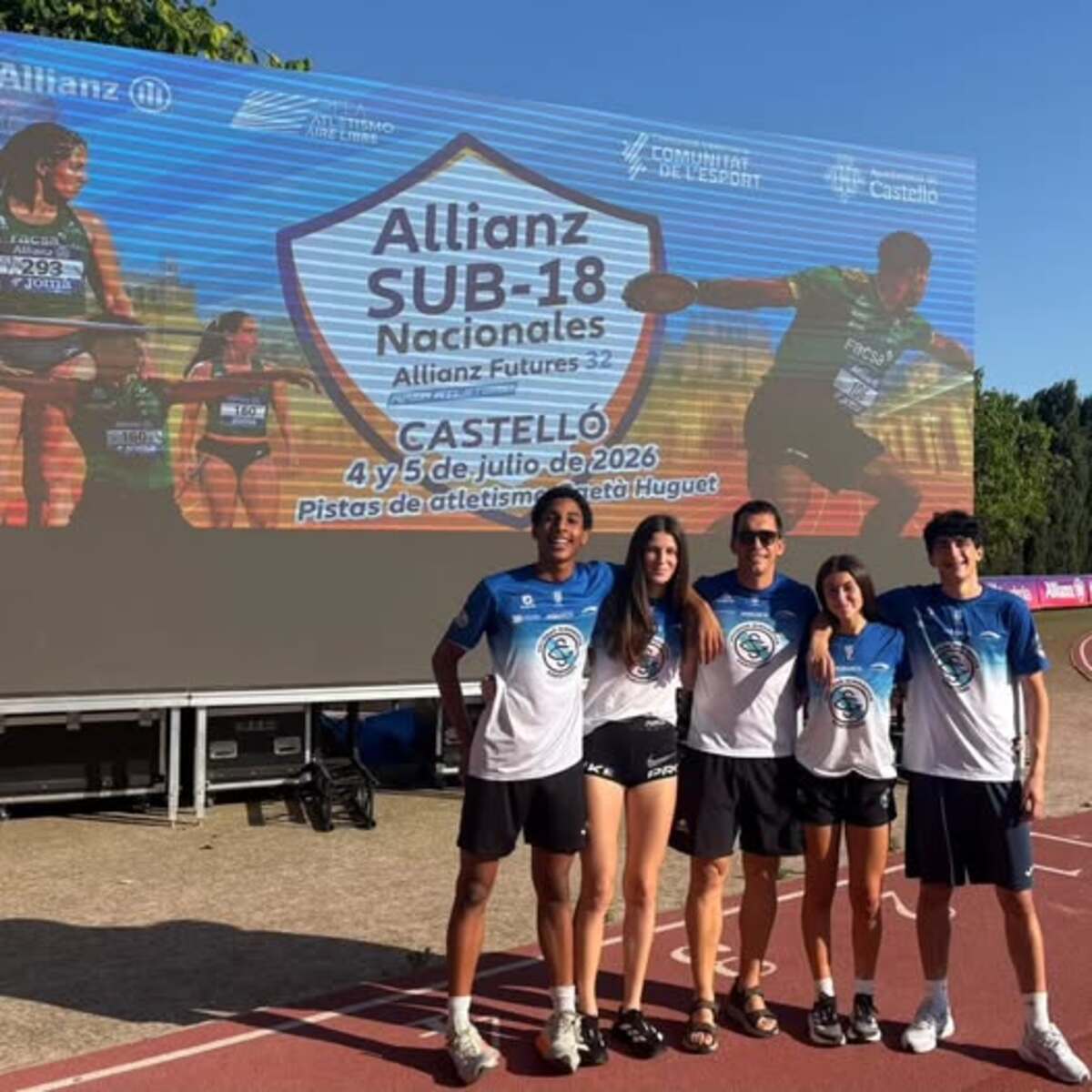 Atletas da Gimnástica Pontevedra no Campionato de España Sub18